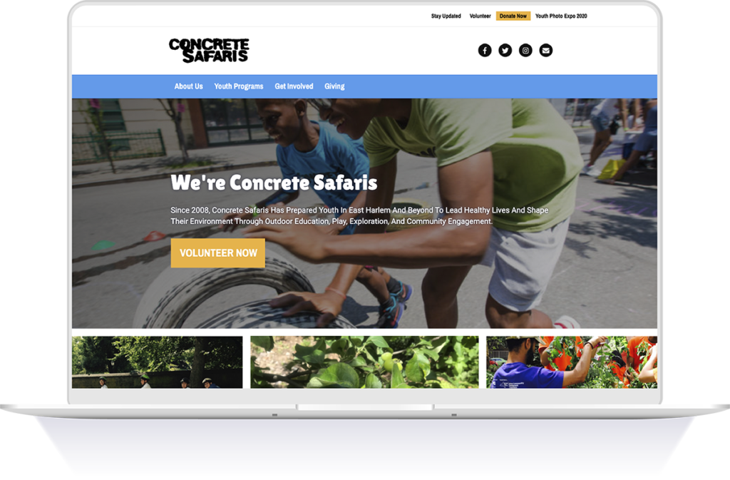 Screenshot of a lively and engaging website created by Neon Websites