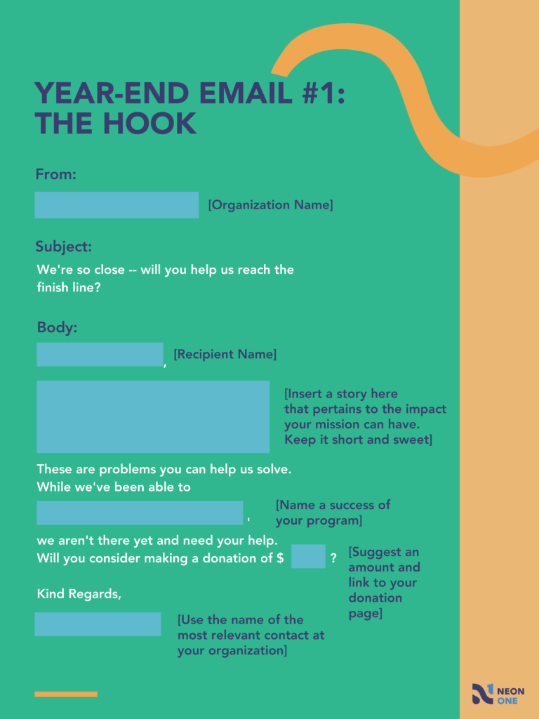 year end giving template: the hook