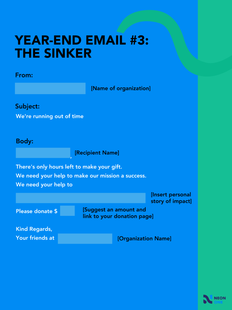 year end giving template: the sinker