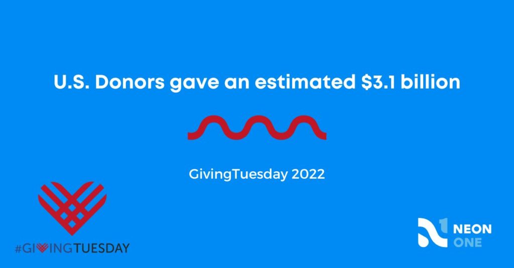 GivingTuesday donors in the U.S. gave $3.1 billion in 2022.