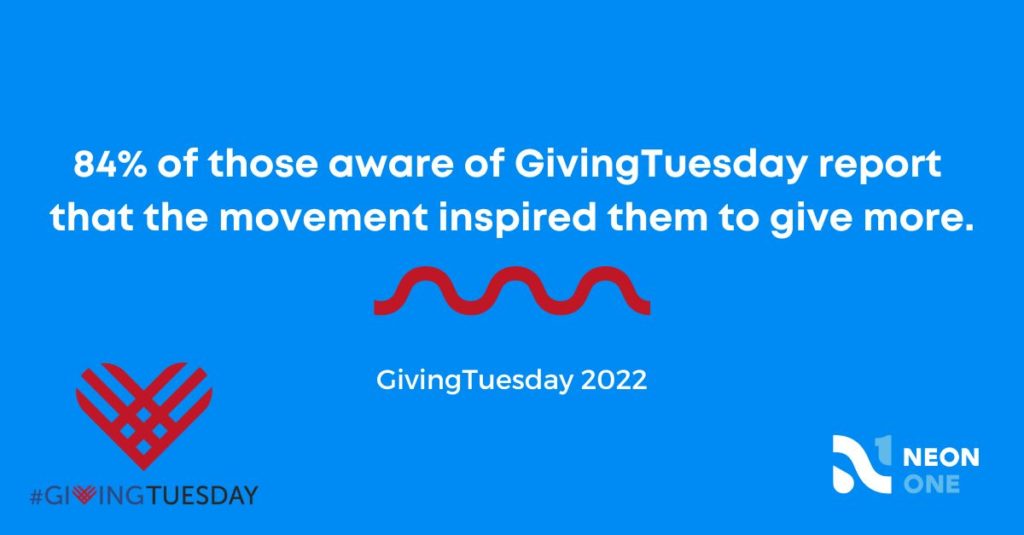 84% of those aware of GivingTuesday report that the movement inspired them to give more.