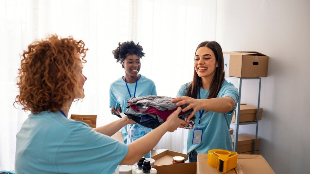 Bag Of Clothes For Donation Stock Photo - Download Image Now