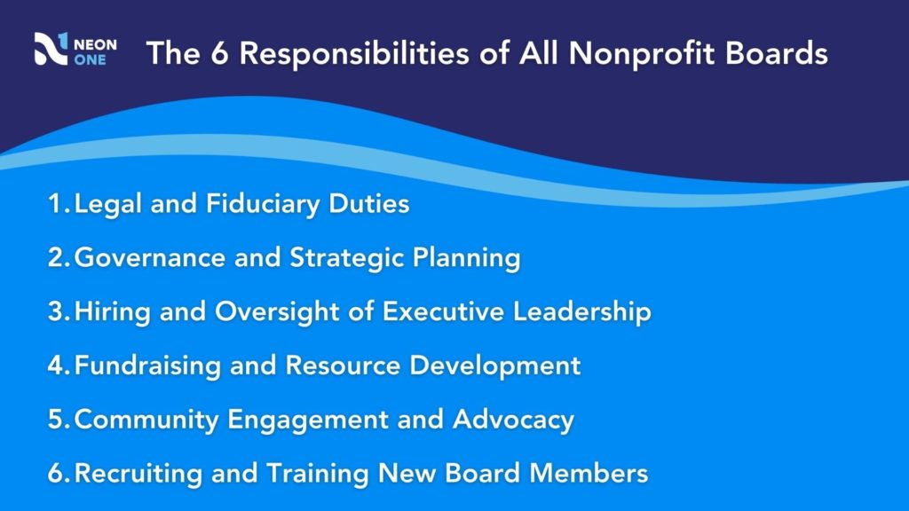 The 6 Responsibilities of All Nonprofit Boards